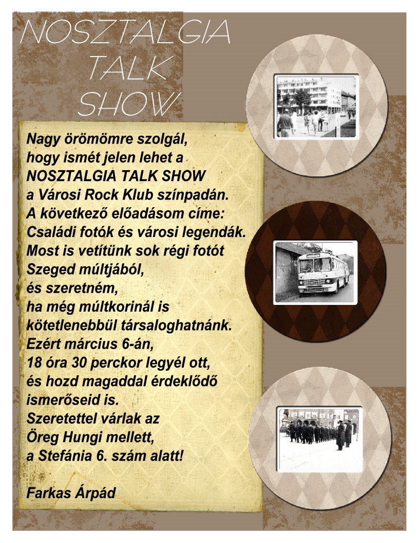 NOSZTALGIA TALK SHOW A ROCK KLUBBAN