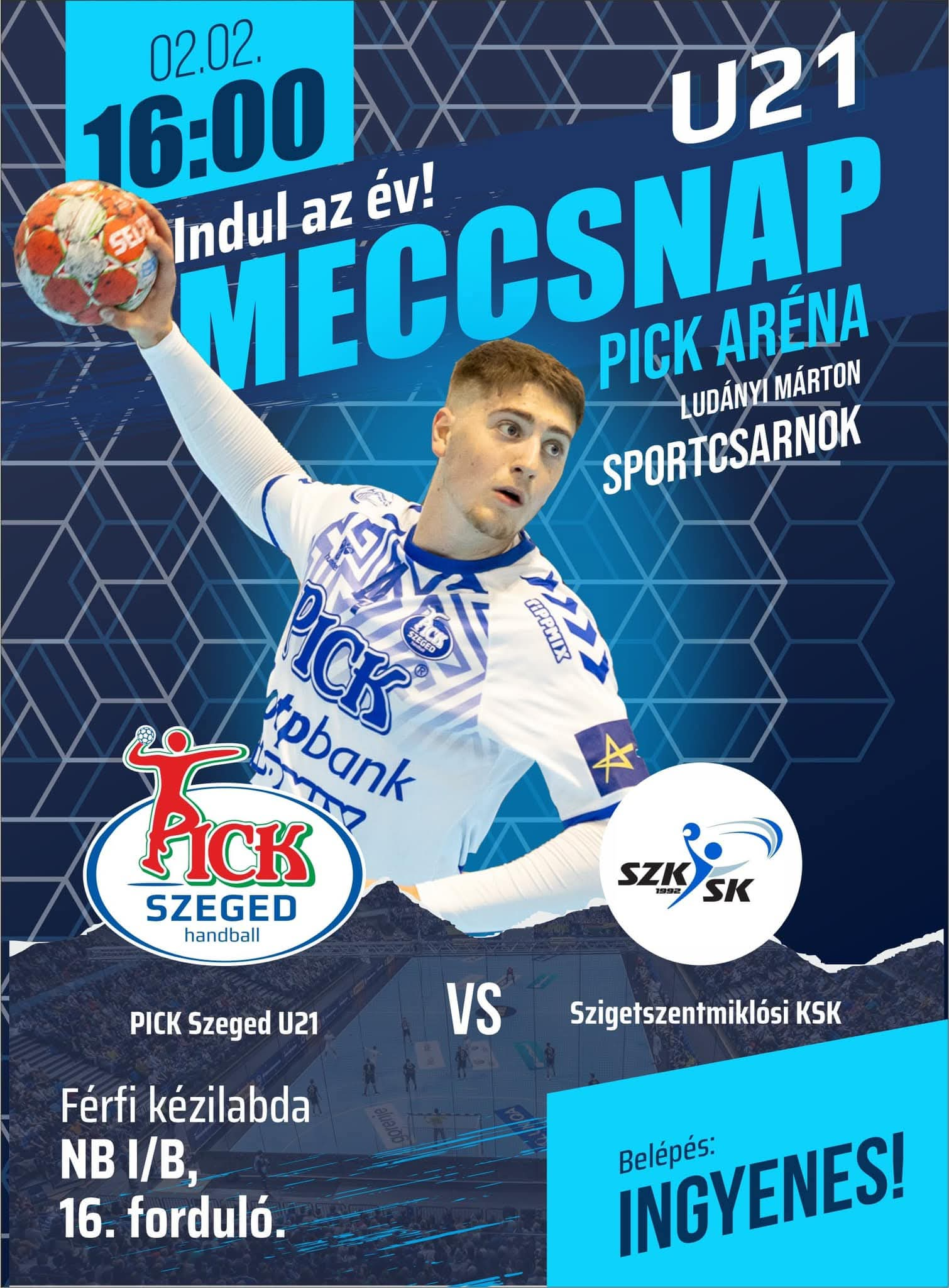 Indul az év! PICK Szeged U21 hazai meccs a Szigetszentmiklós ellen